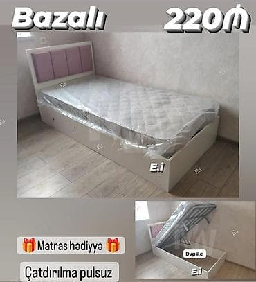 dini hədiyyə: Təknəfərlik çarpayı, Bazalı, Matras ilə, Siyirməsiz — 1