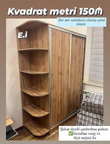 metbex meveli: Künc dolab, Yataq otağı üçün, Qarderob, Kupe, Korpuslu, 2 qapılı — 1