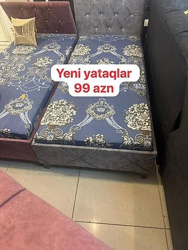 Təknəfərlik çarpayı, Bazalı, Matras ilə, Siyirməsiz