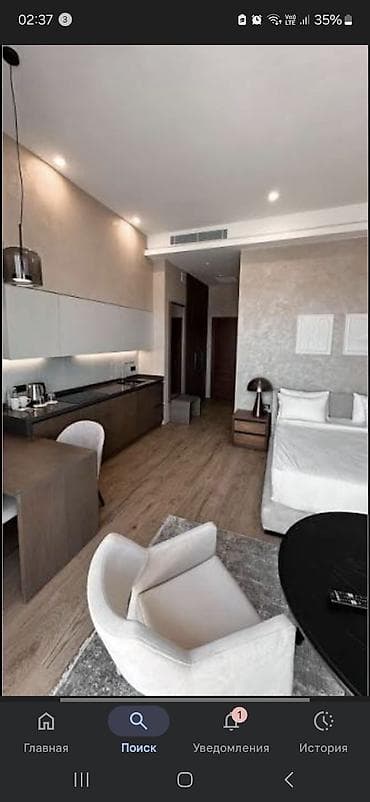 kiraye otel: Dənizkənarı kompleksdə studiya tipli apart otel otağı Təsvir: - — 2