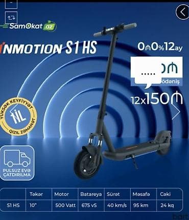 elektrikli scooter motor: Elektrik samokat 10", 501 - 750 Vt, 36 - 45 km/s — 1