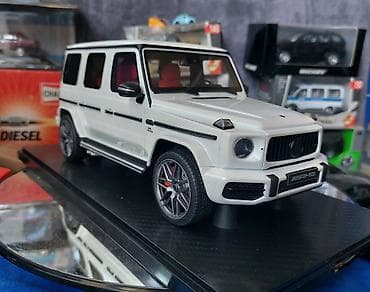ucuz gitara satisi: Коллекционная модель Mercedes-Benz G63 W463 white 2019 GT Spirit — 4