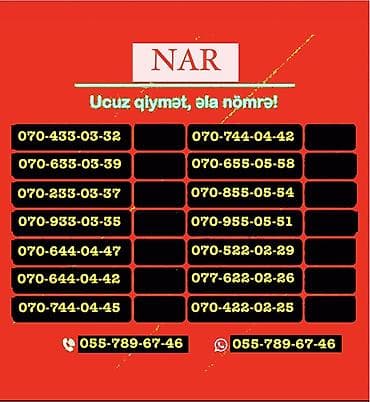 ucuz sim nomreler: Nömrə: ( 070 ) — 1