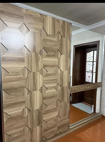 Sürgülü qapılı geyim dolabı.Material: ağac teksturalı laminat (isti — 1