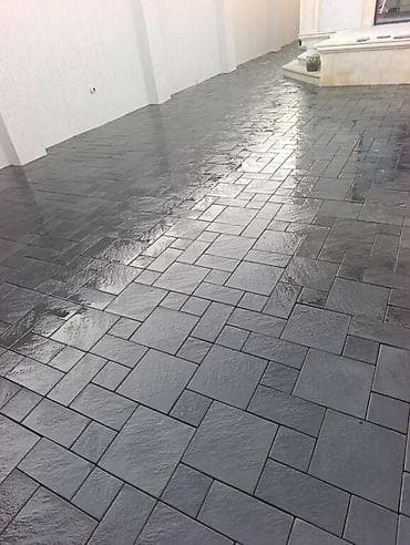 Dekorativ beton döşəmə – ştamplı beton - Açıq sahələr, həyət və giriş