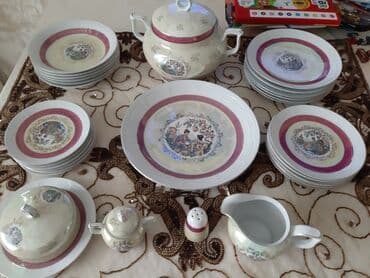 elit qab qacaq: Nahar dəsti, rəng - Ağ, Farfor — 6