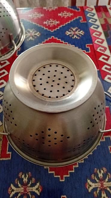 suzgəclər: Məhsul: Paslanmayan poladdan süzgəc (kolander) - Material: Yüksək — 4