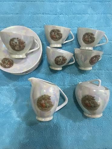 konbi satisi: Çay dəsti, rəng - Ağ, Farfor, 6 nəfərlik — 1