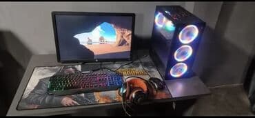 notbuk islenmis: Oyun üçün nəzərdə tutulmuş bu kompüter dəsti parlaq RGB işıqlı qara — 1