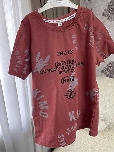 t shirt: Oğlan və ya qıza 
t shirt,köynək,futbolka.Yenidir. 7-8 yaşa uyğundur — 1