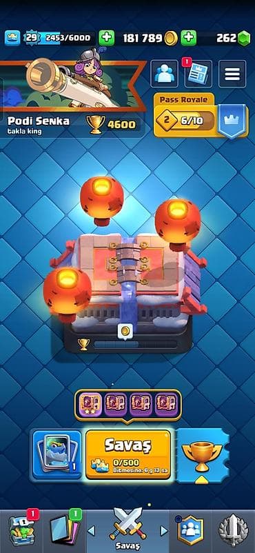 minecraft ps4 disk: Clash Royale oyun hesabı - Kral səviyyəsi: 29 (2453/6000 XP) - Kubok — 1
