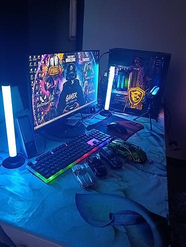 Masaüstü kompüterlər və komponentlər: RGB işıq efektli tam oyun stansiyası Komplekt: - Sistem bloku: qabaq — 2