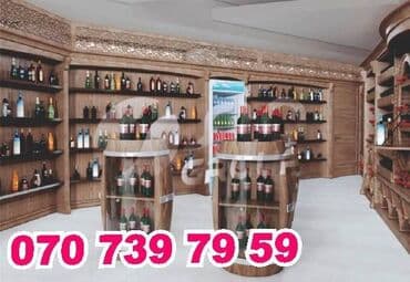 Sifarişlə şərab evi üçün vitrinlər