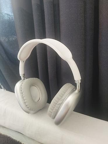 televizor wifi smart: Gümüş rəngli over-ear bluetooth qulaqcıq — 3