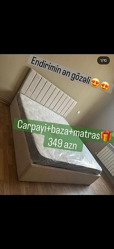 naduvnoy matras: Çarpayı + baza + matras dəsti - Komplekt: yumşaq başlıqlı çarpayı — 1