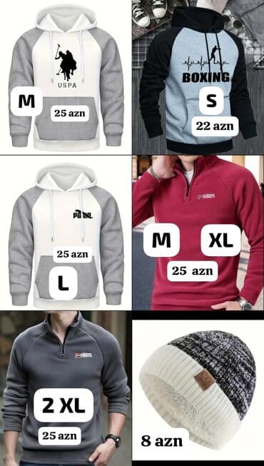 idman kişi şortları: Svitşot, U.S. Polo Assn, M, rəng - Boz — 1