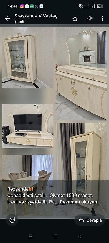 Дом и сад: Rəxşəndə🦋 Qonaq dəsti satılır. Qiymət 1500 manat. İdeal — 1