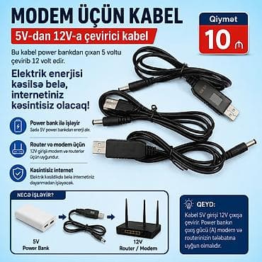 telefon iphone 7: Modem üçün kabel. ✔✔✔ Bu kabel ilə elektrik enerjisini power bank — 1