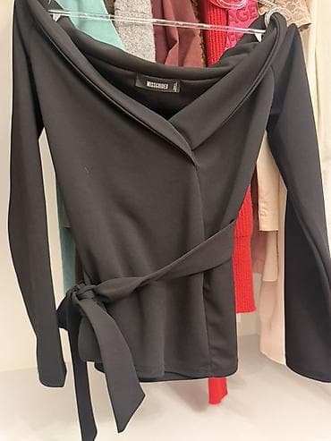 Другая женская одежда: Missguided qadın üst geyimi – qara rəngdə, kəmərli wrap/bluzka. - — 1