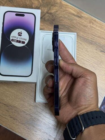 iphone 8 plus islenmis: IPhone 14 Pro, 128 GB, Deep Purple, Zəmanət, Kredit, Barmaq izi — 3