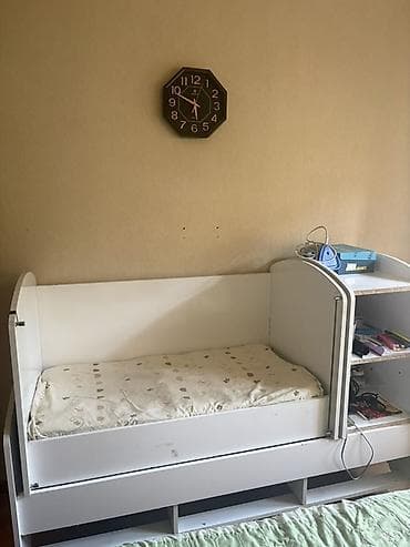 defter qelem: Uşaq çarpayısı və saxlama bölməli mebel komplekti. Ağ rəngdə — 2