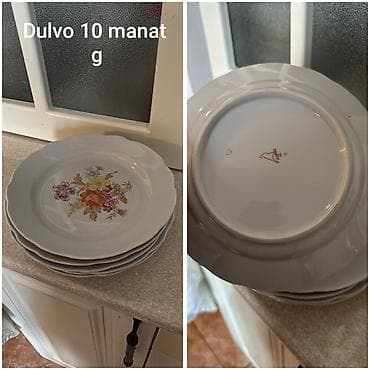 silikon formalar: Boşqablar, 4 ədədli dəst, rəng - Ağ, Farfor — 1