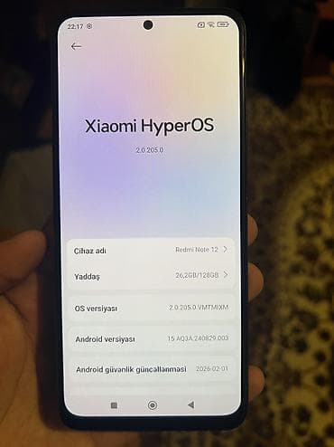 50 azn telfon: Redmi Note 12, 128 GB, rəng - Göy, Barmaq izi, Düyməli, Face ID — 3