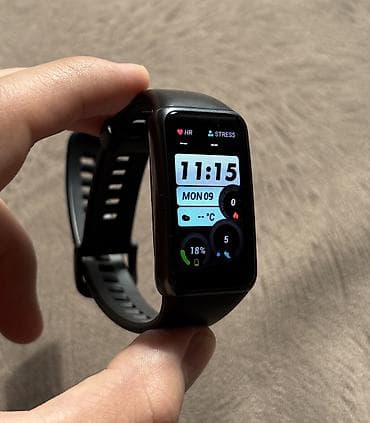 Yeni, Smart qolbaq, Huawei, Bildirişlər, rəng - Qara