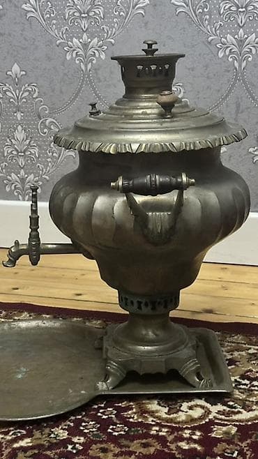 самовар на дровах: 8 LiTiRDi Antik samovar deqiq 8 LiTiRDi – klassik köhnə rus üslubunda — 5