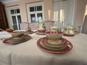 vilka qasiq desti: Çay dəsti, rəng - Qızılı, Farfor, Geisha, 6 nəfərlik, Yaponiya — 1