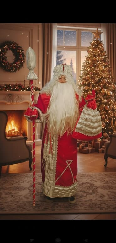 детский костюм ковбоя: Saxta baba kostyumu təzədir tam komplekt satilir xalat, zinqirovlu — 1