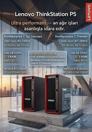 pioner manitor: Lenovo ThinkStation P5 – ultra performanslı peşəkar iş stansiyası — 1