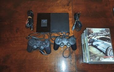playstation kirayesi: Sony PlayStation 2 konsolu, iki ədəd DualShock oyun pultu və bir neçə — 1