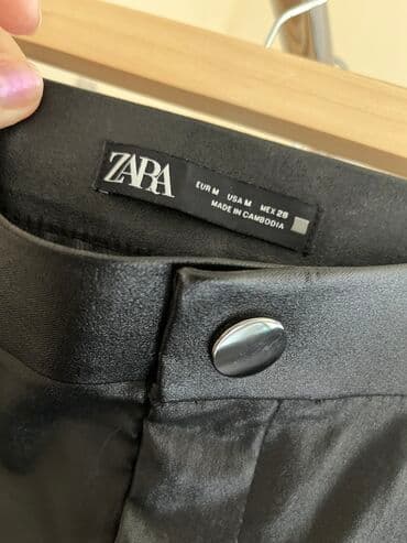 1 dollar neçe manatdir: Zara dəri görünüşlü, özünden parlaqlığı da olan şalvar. M — 10