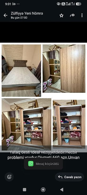 yataq desti gence: Yataq desti ideal veziyyetdedir.Hecbir problemi yoxdur.Qiymeti 660 — 1