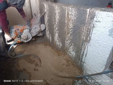 qabyuyan təmiri: #Betonkesme #betondeşmə Beton kubik kərpic - dən kəsim deşim — 17