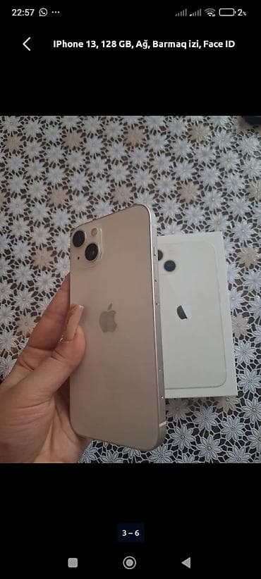 telefon aksesuarları toptan: IPhone 13, 128 GB, Ağ, Face ID — 5
