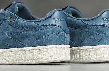 mavi ayaqqabılar: Reebok Classics C85 – mavi zamşa idman ayaqqabısı - Model: Reebok — 6