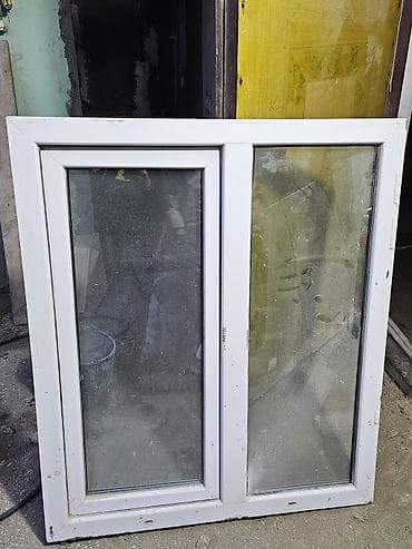 pilastik pencere: İşlənmiş İkiqat şüşə paketi Plastik pəncərə, Еni: 99 sm, Uzunluğu: 116 sm — 3