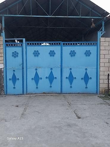 col qapi: Dəmir Həyət darvazası, Yana açılan, Mexaniki, Qapı ilə, rəng - Mavi — 2