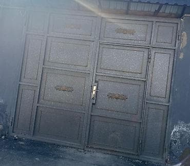 dekor aksesuarları: Dəmir Həyət darvazası, Yana açılan, Mexaniki, Qapı ilə, rəng - Boz — 1