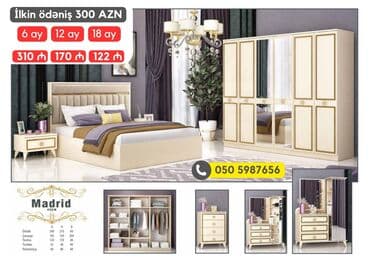 avanqart mebeller: 2 təknəfərlik çarpayı, Dolab, Termo, 2 tumba, Azərbaycan, Yeni — 18