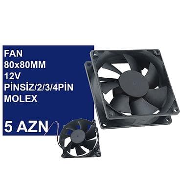 asus rog 5: Fanlar ”80x80mm” ⭐Fan 80x80mm Kvadrat 12v 2/3/4pin/Molex - 5 AZN — 1