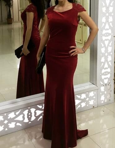 rezin şifon fasonlar: Платье вечернее. Очень удобное в богатом темно красном ( бордовом) — 3