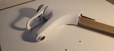 Hamam üçün aksessuarlar: Grohe smesitel. Almaniya istehsali orijinal. Ag rengli. Istifada — 1