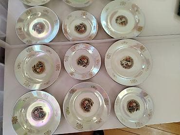 Mətbəx aksesuarları: Nahar dəsti, rəng - Yasəmən, Farfor, Madonna, 6 nəfərlik, Almaniya — 1