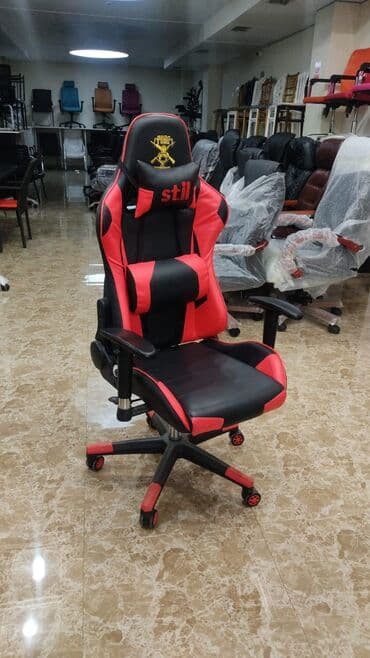 детский компьютерный стул, кресло: Новый, С колесиками, Рукояти не регулируются, Кожа — 5