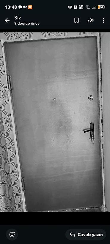 serf qapi: Dəmir giriş qapısı - Material: polad/dəmir təbəqə, möhkəm metal — 2