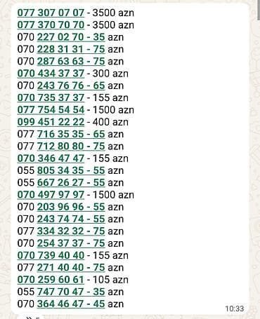sim kredit: Xüsusi və yadda qalan mobil nömrələr satılır. Seçimlər arasında — 4