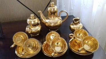 карникс кофе: Кофейный набор, цвет - Золотой, Фарфор, 6 персон, Германия — 1